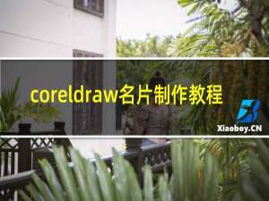 coreldraw名片制作教程