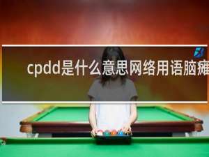 cpdd是什么意思网络用语脑瘫r