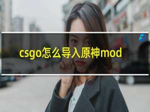 csgo怎么导入原神mod