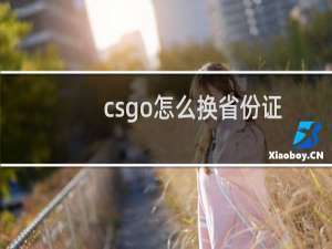 csgo怎么换省份证