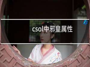 csol中邪皇属性