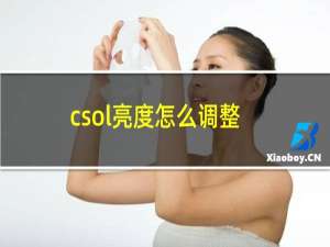 csol亮度怎么调整