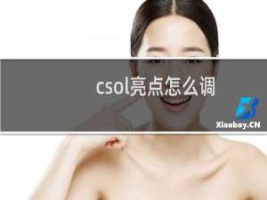 csol亮点怎么调