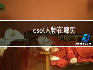 csol人物在哪买