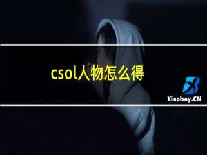 csol人物怎么得