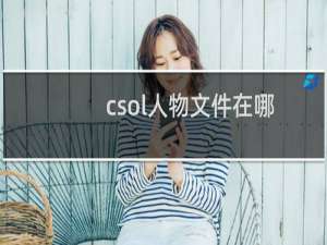 csol人物文件在哪