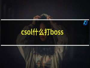 csol什么打boss