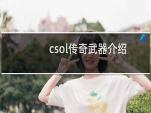 csol传奇武器介绍