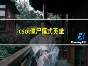 csol僵尸模式英雄