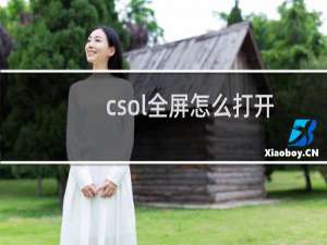 csol全屏怎么打开