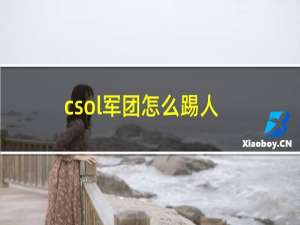 csol军团怎么踢人