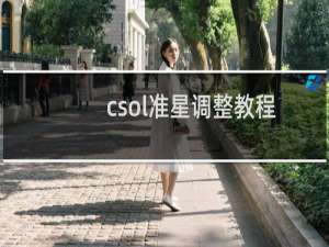 csol准星调整教程