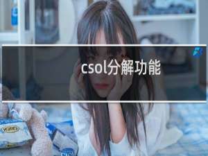 csol分解功能