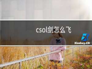 csol剑怎么飞
