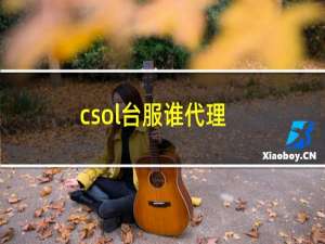 csol台服谁代理