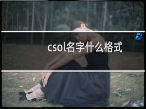 csol名字什么格式