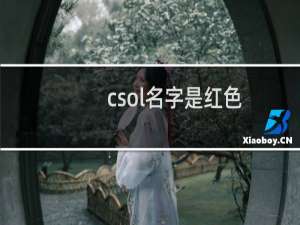 csol名字是红色