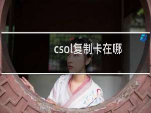 csol复制卡在哪