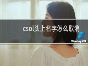 csol头上名字怎么取消