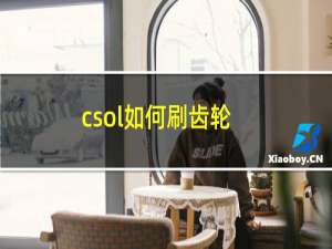 csol如何刷齿轮