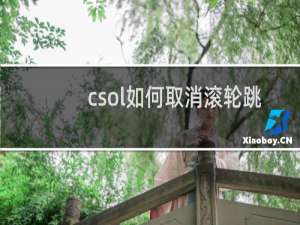 csol如何取消滚轮跳