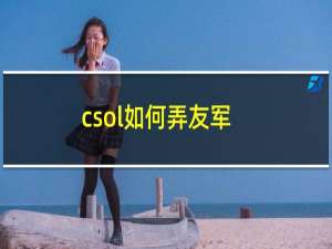 csol如何弄友军