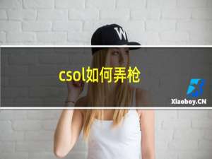 csol如何弄枪