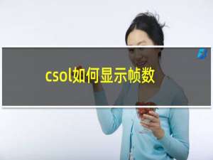 csol如何显示帧数