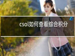 csol如何查看综合积分