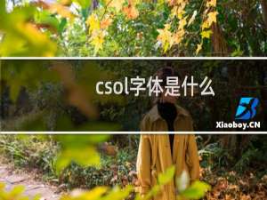 csol字体是什么