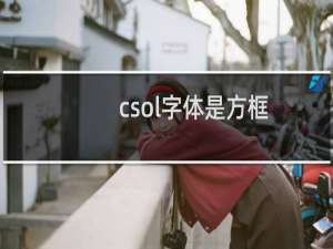 csol字体是方框