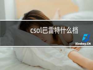 csol巴雷特什么档
