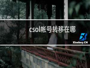 csol帐号转移在哪