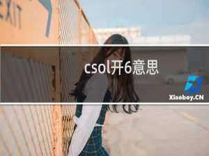 csol开6意思