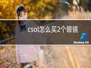 csol怎么买2个眼镜