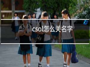 csol怎么关名字