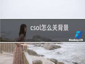 csol怎么关背景
