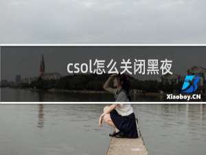 csol怎么关闭黑夜