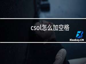 csol怎么加空格