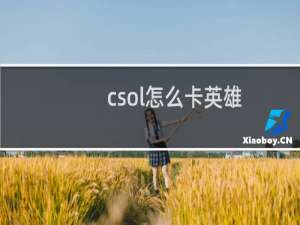 csol怎么卡英雄