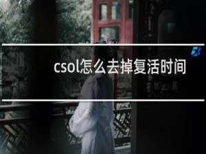 csol怎么去掉复活时间