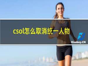 csol怎么取消统一人物