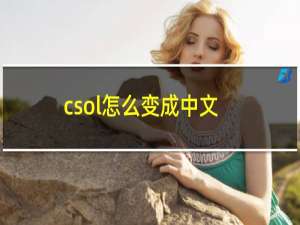csol怎么变成中文