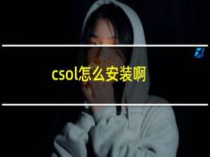 csol怎么安装啊