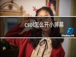 csol怎么开小屏幕