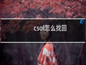csol怎么找回
