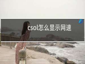 csol怎么显示网速