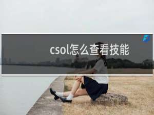 csol怎么查看技能