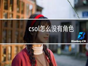 csol怎么没有角色