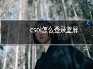 csol怎么登录蓝屏